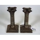 A Pair Of Victorian Silver Plated Corinthian Colum