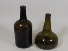 Two 19thC. Green Bottles