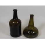 Two 19thC. Green Bottles