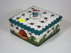 A Wemyss Lidded Box With Bee Decoration