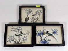 Three Early 20thC. Small Chinese Watercolours On R