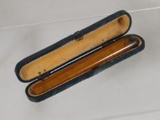A Vintage Amber & Silver Cheroot
