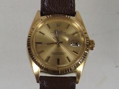 A Fine Gents 1969 18ct Gold Rolex Oyster Perpetual