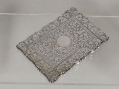 A Victorian Silver Ladies Card Case