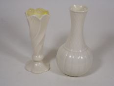 Two Belleek Vases