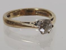 A 9ct Diamond Solitaire Ring