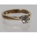 A 9ct Diamond Solitaire Ring