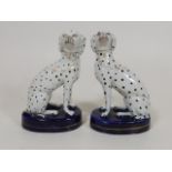 A 19thC. Pair Of Staffordshire Pottery Dalmatian D