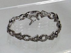 A Silver & Marcasite Bracelet