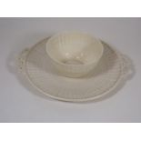 A Large Belleek Tray & Bowl