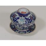 A Late 19thC. Chinese Rice Bowl With Cover & Stand