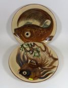 Two Large Studio Pottery Fish Platter