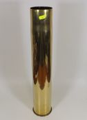 A Vintage Large Brass Military Shell As Stick Stan