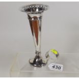 A Silver Posy Holder A/F Twinned With Silver Napki