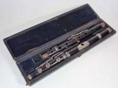 A 19thC. Butler Haymarket London Rosewood Flute Wi