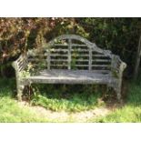 A Weathered Teak Lutyens Bench Approx. 71in Wide