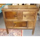 An 18thC. Welsh Oak Bread Cupboard