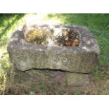 A Granite Trough With Mounts 36in X 33in X 11in