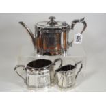 A Victorian Silver Plated Tea Service
