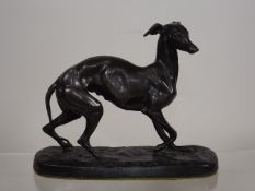 C.1900 Spelter Model Of Italian Greyhound