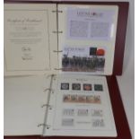 Two Albums Of British Mint Stamps Including Coin C