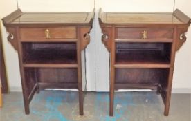 A Pair Of 1930'S Huali Wood Low Tables