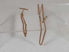 A 9ct Rose Gold Style Bracelet & Necklace Set