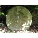 A Large Granite Millstone Approx. 50in X 10.5in De
