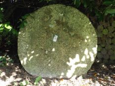 A Large Granite Millstone Approx. 50in X 10.5in De