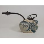 A C.1900 Chinese Opium Pipe In Shape Of Fish