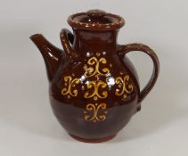 A Large John Pollex Slipware Teapot