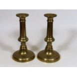 A Pair Of Victorian Brass Candle Sticks