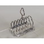 A Good James Dixon & Sons Silver Toast Rack