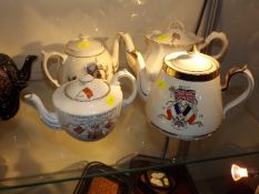 Four Commemorative WW1 Teapots