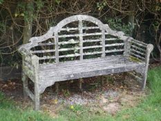 A Weathered Teak Lutyens Bench Approx. 71in Wide