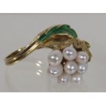 A 14ct Gold Mississippi Pearl Ring