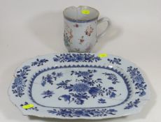 A Nanking Chinese Porcelain Dish Twinned With 18th