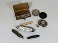 Three Compasses, A Pocket Knife & Other Similar It