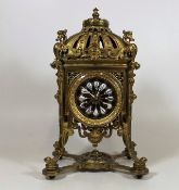 An Ornate 19thC. French Brass Mantle Clock