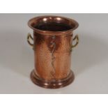 An Arts & Crafts Copper Receptacle