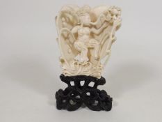 An Early 20thC. Japanese Carved Ivory Okimono