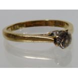 An 18ct Gold Solitaire Ring