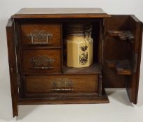 An Oak Smokers Cabinet
