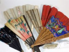 A Small Quantity Of Vintage Oriental Fans A/F