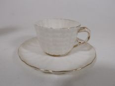 A 19thC. American Belleek Cup & Saucer