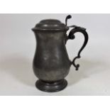 A 19thC. Pewter Tankard With Inscription Regards T