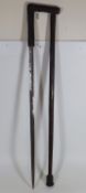 An Antique Leather Sword Stick
