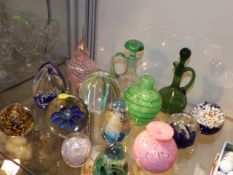 A Quantity Of Art Glass Including Paperweights