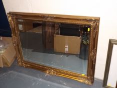 A Large Gilt Framed Mirror