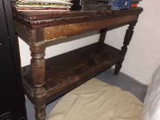 An Antique Oak Console Table